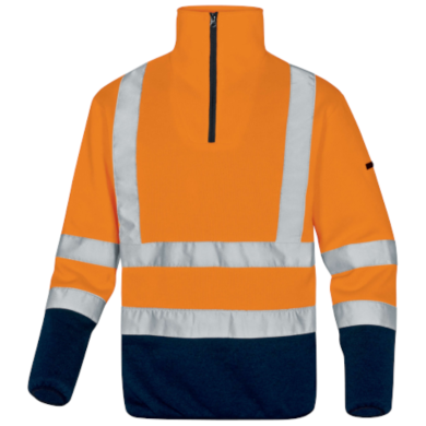 BLUZA ROBOCZA DELTA PLUS MARMOT OSTRZEGAWCZA Z POLARU POMARAŃCZOWO-GRANATOWA