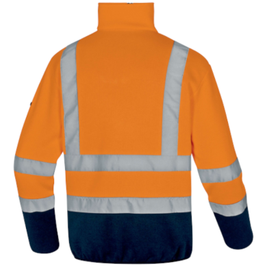 BLUZA ROBOCZA DELTA PLUS MARMOT OSTRZEGAWCZA Z POLARU POMARAŃCZOWO-GRANATOWA