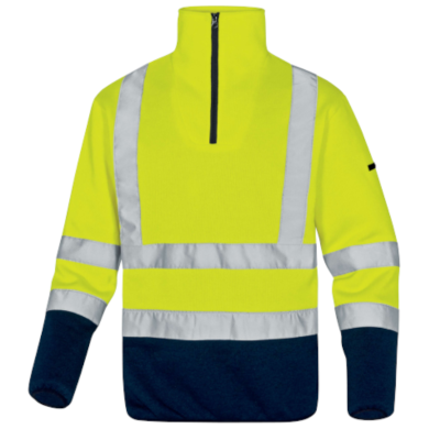 BLUZA ROBOCZA DELTA PLUS MARMOT OSTRZEGAWCZA Z POLARU ŻÓŁTO-GRANATOWA