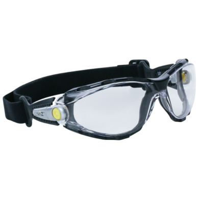 OKULARY OCHRONNE DELTA PLUS PACAYA CLEAR STRAP LYVIZ NA GUMCE REGULOWANE POLIWĘGLAN PRZEZROCZYSTE