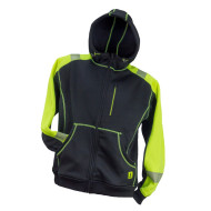 BLUZA OCHRONNA MĘSKA POLAROWA Z SOFTSHELLEM, ODDYCHAJĄCA, Z ODBLASKAMI, REGULAR