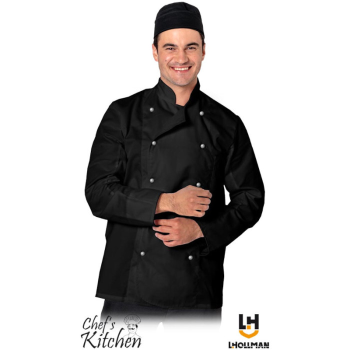 BLUZA  ROBOCZA LEBER-HOLLMAN LH-CHEFER KUCHARSKA CZARNA BLUZA  ROBOCZA LEBER-HOLLMAN LH-CHEFER KUCHARSKA CZARNA
