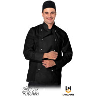 BLUZA  ROBOCZA LEBER-HOLLMAN LH-CHEFER KUCHARSKA CZARNA