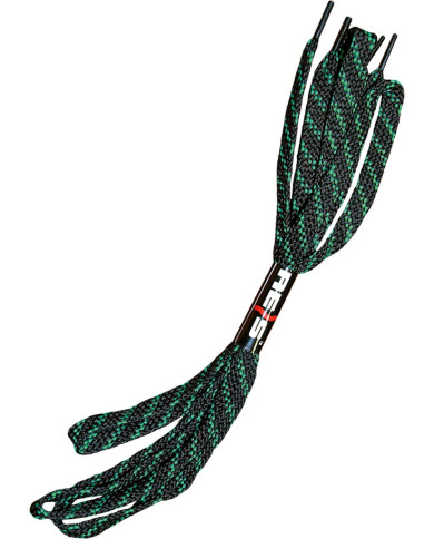 SZNUROWADŁA REIS BR-LACES DŁ. 110 CM. OP. 5 PAR CZARNO-ZIELONE