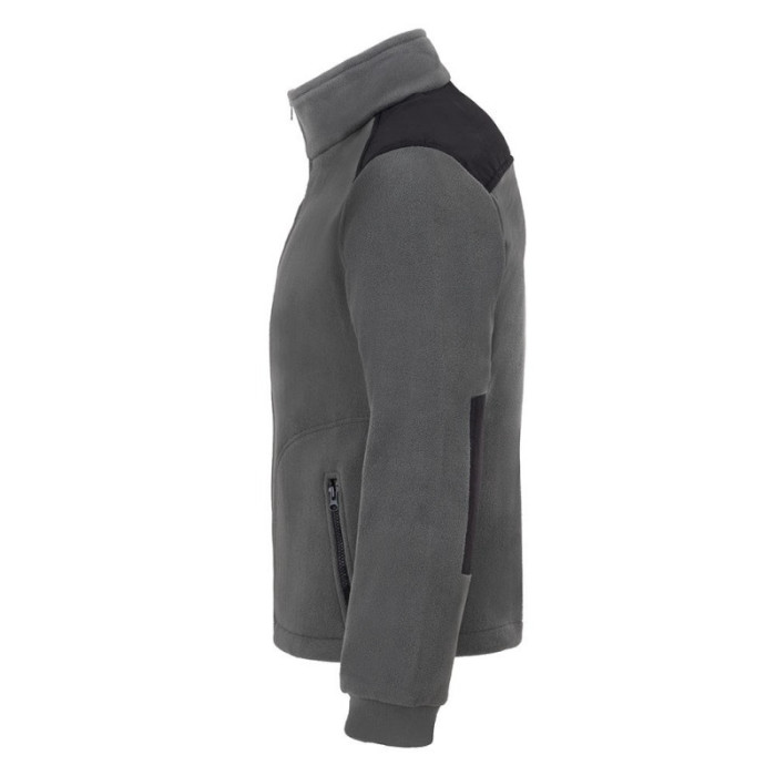 BLUZA ROBOCZA PREMIUM JHK FLRA 340 Z POLARU ZE WZMOCNIENIAMI SZARA GRAFITOWA