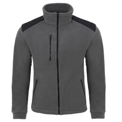 BLUZA ROBOCZA PREMIUM JHK FLRA 340 Z POLARU ZE WZMOCNIENIAMI SZARA GRAFITOWA