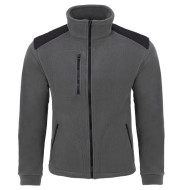 BLUZA ROBOCZA PREMIUM JHK FLRA 340 Z POLARU ZE WZMOCNIENIAMI SZARA GRAFITOWA