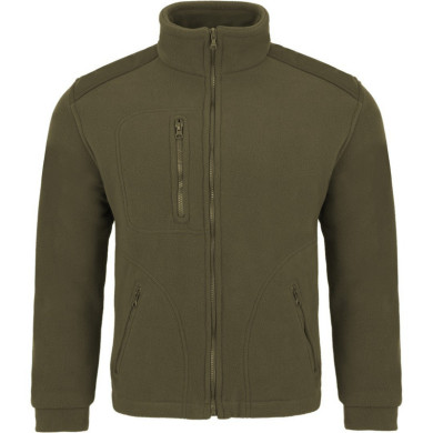 BLUZA ROBOCZA PREMIUM JHK FLRA 340 Z POLARU ZE WZMOCNIENIAMI ZIELONA KHAKI
