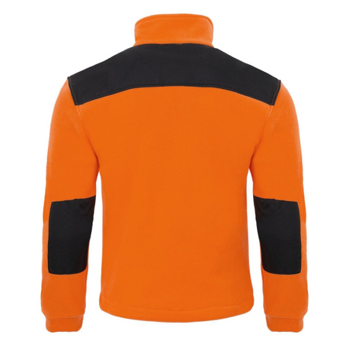 BLUZA ROBOCZA PREMIUM JHK FLRA 340 Z POLARU ZE WZMOCNIENIAMI POMARAŃCZOWO-CZARNA