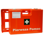 PRZENOŚNA APTECZKA PIERWSZEJ POMOCY PK-MOT K-15, DIN 13157 POMARAŃCZOWA WALIZKA