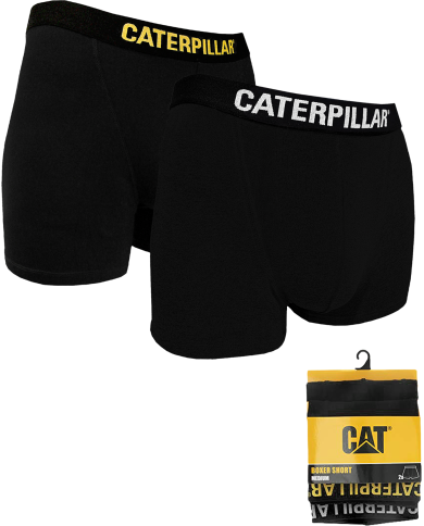 BOKSERKI MĘSKIE CAT Z GUMKĄ OP. 2 SZT. CZARNE