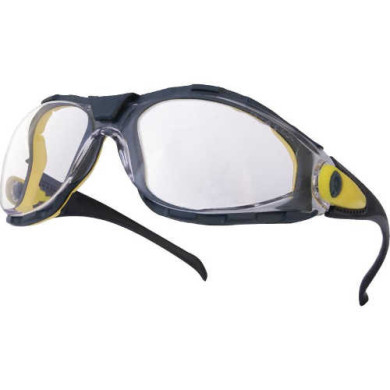 OKULARY OCHRONNE DELTA PLUS PACAYA BEZBARWNE JEDNOCZĘŚCIOWE POLIWĘGLAN NYLON ZDEJMOWANA PIANKA
