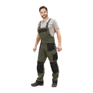 SPODNIE ROBOCZE LEBER-HOLLMAN LH-FMN-B OGRODNICZKI KHAKI-CZARNO-SZARE