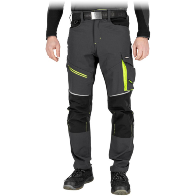 SPODNIE ROBOCZE LEBER-HOLLMAN LH-TARAN-T DO PASA SZARO-CZARNE