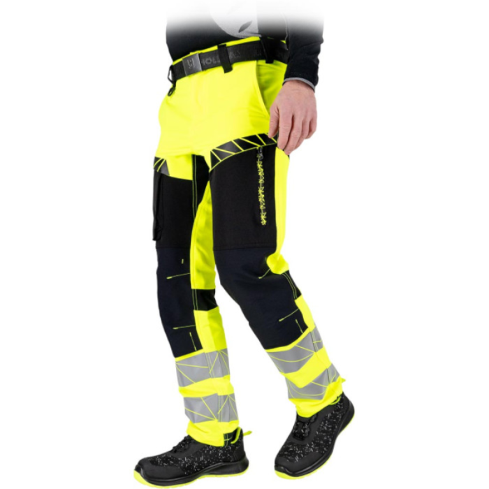 SPODNIE ROBOCZE LEBER-HOLLMAN  LH-RAUTEX-T DO PASA ŻÓŁTE