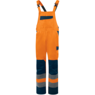 SPODNIE ROBOCZE DELTA PLUS M1SA2HV OGRODNICZKI OSTRZEGAWCZE POMARAŃCZOWO-FLUO-GRANATOWE