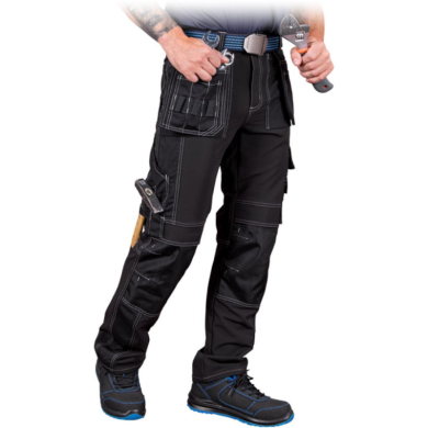 SPODNIE ROBOCZE LEBER-HOLLMAN LH-EVERBLACK DO PASA CZARNE