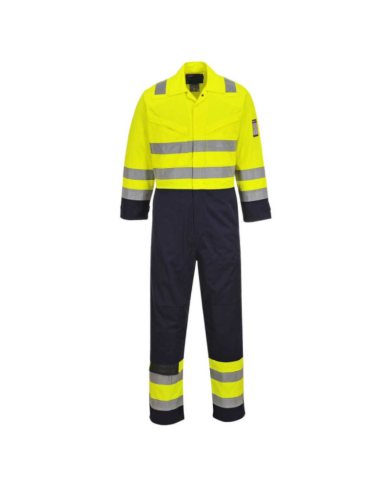 KOMBINEZON ROBOCZY MODAFLAME PORTWEST PRW-MV28YNR TRUDNOPALNY OSTRZEGAWCZY ŻÓŁTO-GRANATOWY