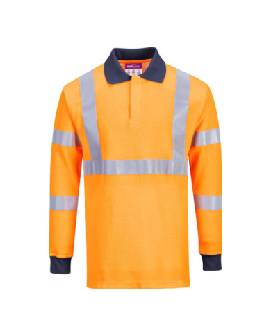 KOSZULKA ROBOCZA POLO PORTWEST PRW-FR76ORR OSTRZEGAWCZA TRUDNOPALNA POMARAŃCZOWA