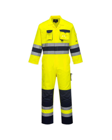 KOMBINEZON ROBOCZY NANTES PORTWEST PRW-TX55YNR OSTRZEGAWCZY ŻÓŁTO-GRANATOWY