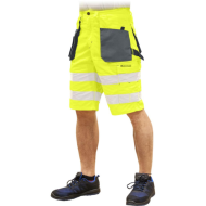 SZORTY ROBOCZE LEBER-HOLLMAN LH-FMNX-TS OSTRZEGAWCZE ŻÓŁTO-SZARO-CZARNE
