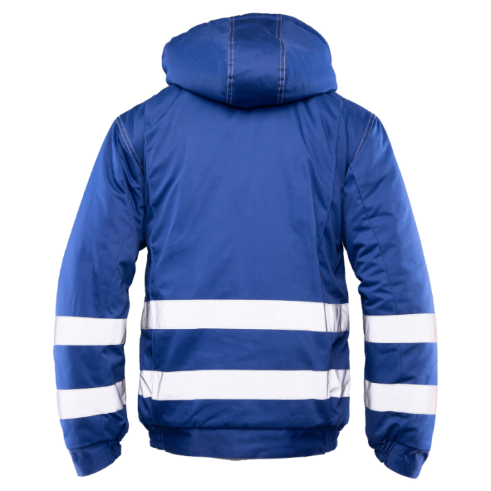KURTKA ROBOCZA ZIMOWA POLSTAR BRIXTON SNOW, OCIEPLANA, Z KAPTUREM, ODBLASKI, NIEBIESKA