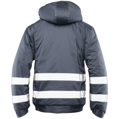 KURTKA ROBOCZA ZIMOWA POLSTAR BRIXTON SNOW, OCIEPLANA, Z KAPTUREM, ODBLASKI, SZARA
