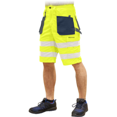SZORTY ROBOCZE LEBER-HOLLMAN LH-FMNX-TS OSTRZEGAWCZE ŻÓŁTO-GRANATOWO-SZARE