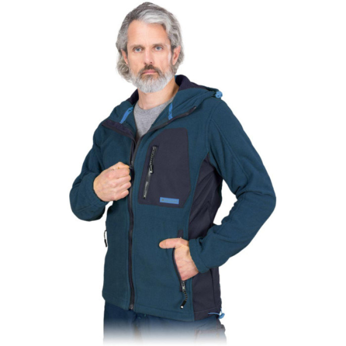 BLUZA ROBOCZA LEBER-HOLLMAN LH-NA-P Z POLARU GRANATOWO-NIEBIESKIE