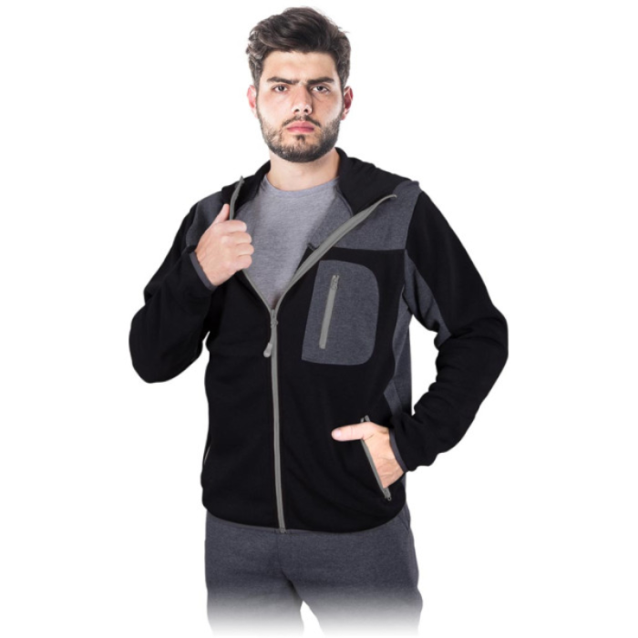 BLUZA ROBOCZA LEBER-HOLLMAN LH-SCOTER Z KAPTUREM CZARNO-SZARA BLUZA ROBOCZA LEBER-HOLLMAN LH-SCOTER Z KAPTUREM CZARNO-SZARA