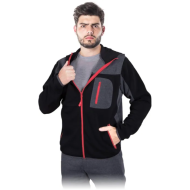 BLUZA ROBOCZA LEBER-HOLLMAN LH-TANZO-J ANTRACYTOWO-CZERWONA