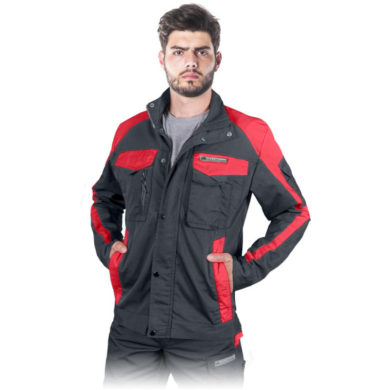 BLUZA ROBOCZA LEBER-HOLLMAN LH-TANZO-J ANTRACYTOWO-CZERWONA