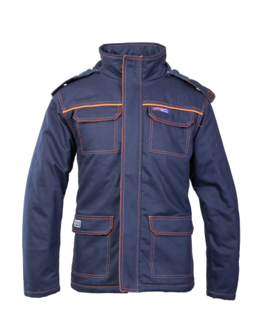 KURTKA ZIMOWA POLSTAR PROFFLAM ANTISTATIC PROF4, Z KAPTUREM, ANTYSTATYCZNA, DLA SPAWACZY, GRANATOWA