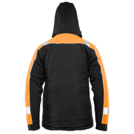 KURTKA SOFTSHELL OCIEPLANA POLSTAR SEVEN KINGS RIVALL, Z KAPTUREM, CZARNO POMARAŃCZOWA