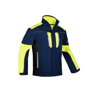 KURTKA ROBOCZA PROCERA ETHOS SOFTSHELL ODPORNA NA WIATR GRANATOWO-ŻÓŁTA