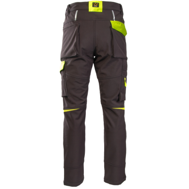 SPODNIE SOFTSHELLOWE POLSTAR SEVEN KINGS RIVAL, OCIEPLANE, WODOODPORNE, CZARNO ŻÓŁTE