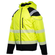 KURTKA SOFTSHELL OCIEPLANA POLSTAR SEVEN KINGS FLASH HIVI SKF007, Z KAPTUREM, WODOODPORNA, ŻÓŁTA