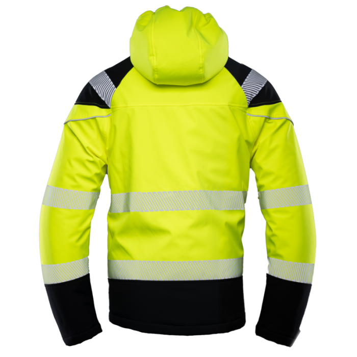 KURTKA SOFTSHELL OCIEPLANA POLSTAR SEVEN KINGS FLASH HIVI SKF007, Z KAPTUREM, WODOODPORNA, ŻÓŁTA