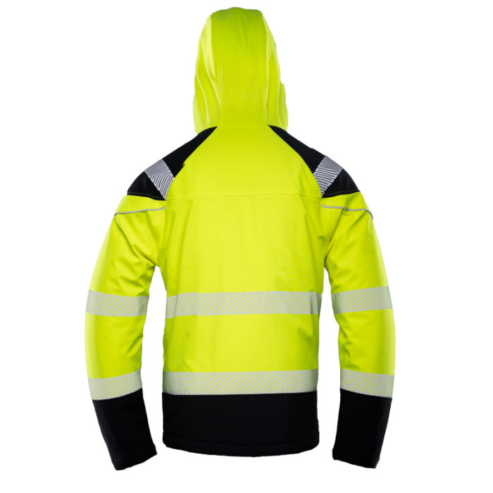 KURTKA SOFTSHELL OCIEPLANA POLSTAR SEVEN KINGS FLASH HIVI SKF007, Z KAPTUREM, WODOODPORNA, ŻÓŁTA