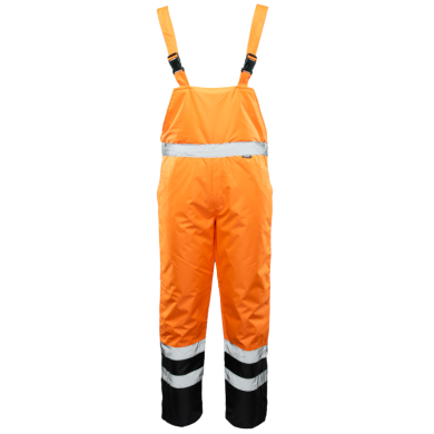 SPODNIE OGRODNICZKI OCIEPLANE POLSTAR BENEFIT HI VI KAT.II, KL.2, Z ODBLASKAMI, POMARAŃCZOWE