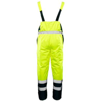 SPODNIE OGRODNICZKI OCIEPLANE POLSTAR BENEFIT HI VI KAT.II, KL.2, Z ODBLASKAMI, ŻÓŁTE