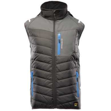 KAMIZELKA, BEZRĘKAWNIK SOFTSHELLOWY POLSTAR SEVEN KINGS TOPAZ, Z KAPTUREM, STALOWY