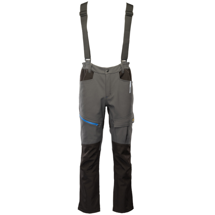 SPODNIE ROBOCZE POLSTAR SEVEN_KINGS TOPAZ O8SS OGRODNICZKI SOFTSHELL OCIEPLANE STALOWE