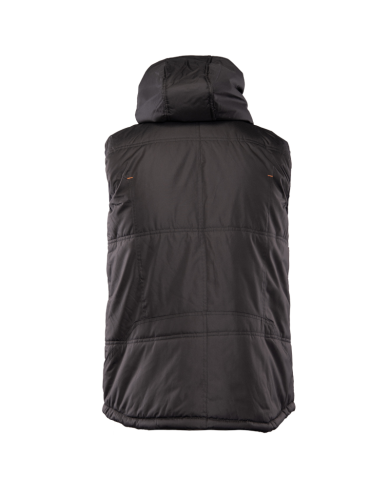 KAMIZELKA, BEZRĘKAWNIK POLSTAR BENEFIT NEGRA, Z KAPTUREM, OCIEPLANY, CZARNY