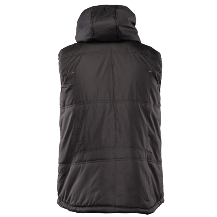 KAMIZELKA, BEZRĘKAWNIK POLSTAR BENEFIT NEGRA, Z KAPTUREM, OCIEPLANY, CZARNY