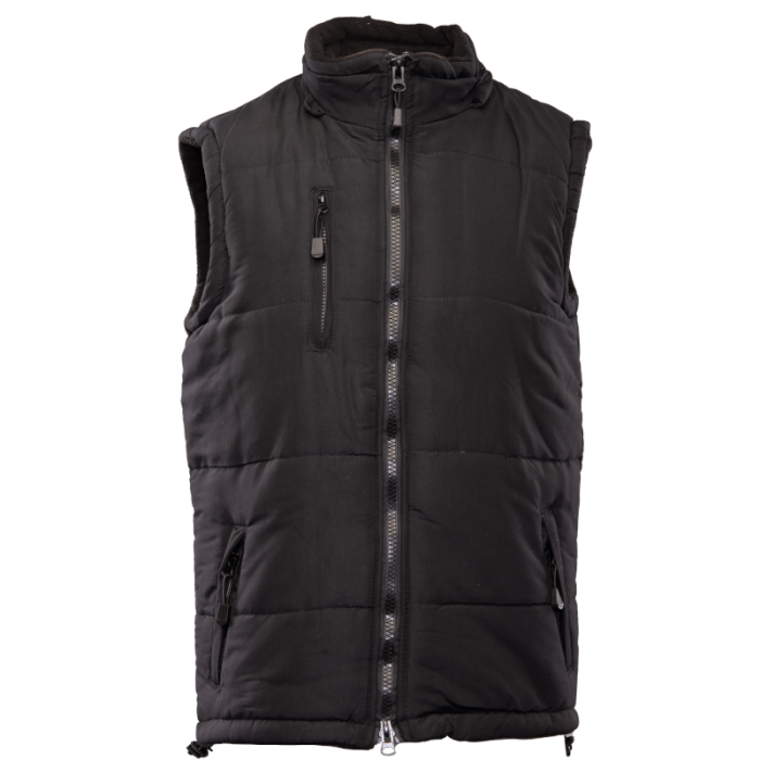 KAMIZELKA OCIEPLANA POLSTAR BENEFIT COLINO, Z KAPTUREM, CZARNA