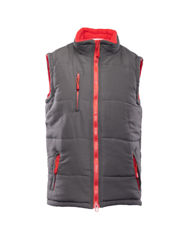 KAMIZELKA OCIEPLANA POLSTAR BENEFIT COLINO, Z KAPTUREM, STALOWO CZERWONA