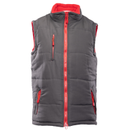 KAMIZELKA OCIEPLANA POLSTAR BENEFIT COLINO, Z KAPTUREM, STALOWO CZERWONA