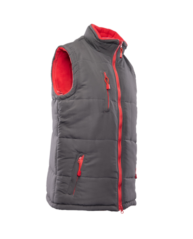 KAMIZELKA OCIEPLANA POLSTAR BENEFIT COLINO, Z KAPTUREM, STALOWO CZERWONA