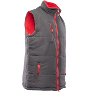 KAMIZELKA OCIEPLANA POLSTAR BENEFIT COLINO, Z KAPTUREM, STALOWO CZERWONA